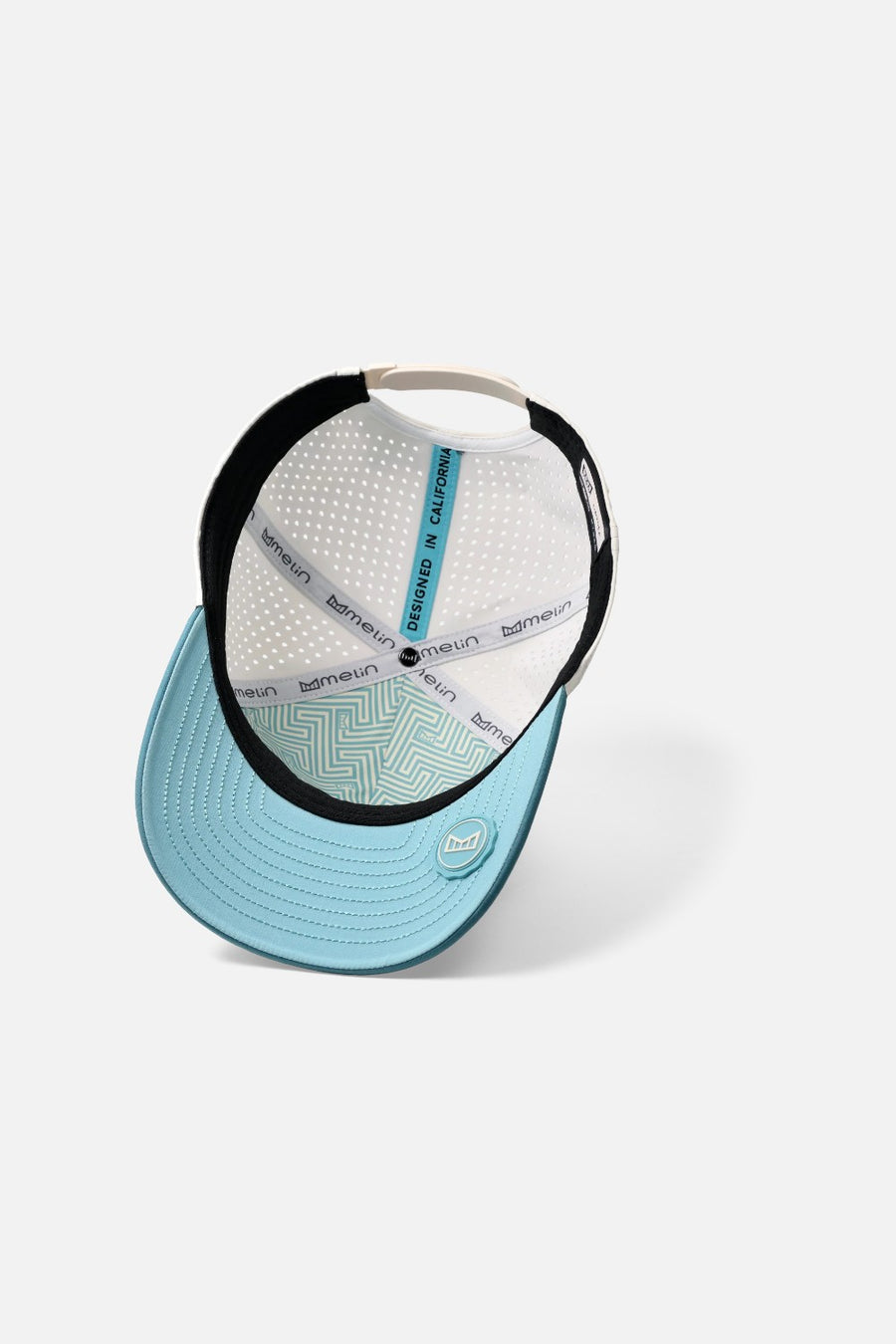 Melin Odysea Stacked Hydro cap in Riverwalk, detail view.