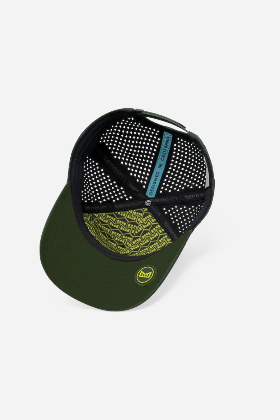 Melin Odysea Stacked Hydro Snapback Hat in Kombu Green – flat lay
