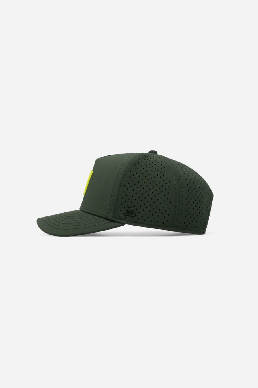 Melin Odysea Stacked Hydro Snapback Hat in Kombu Green – side view
