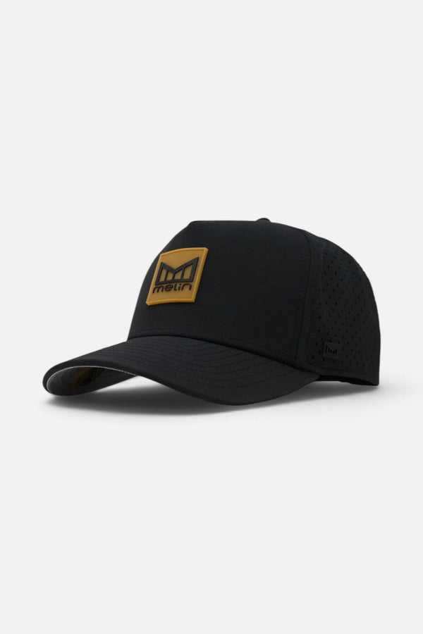 Melin Odyssey Stacked Hydro Hat in Black / Gum