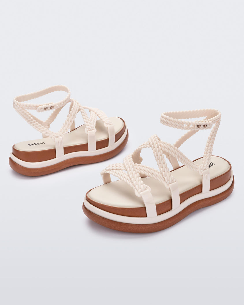 Melissa Buzios Sandals in Ad Beige – back view