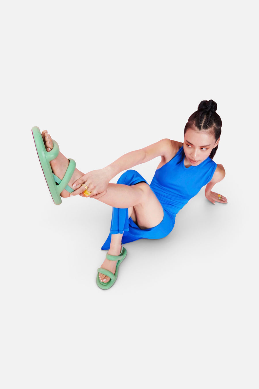 Melissa Free Bloom Sandal in Green – detail
