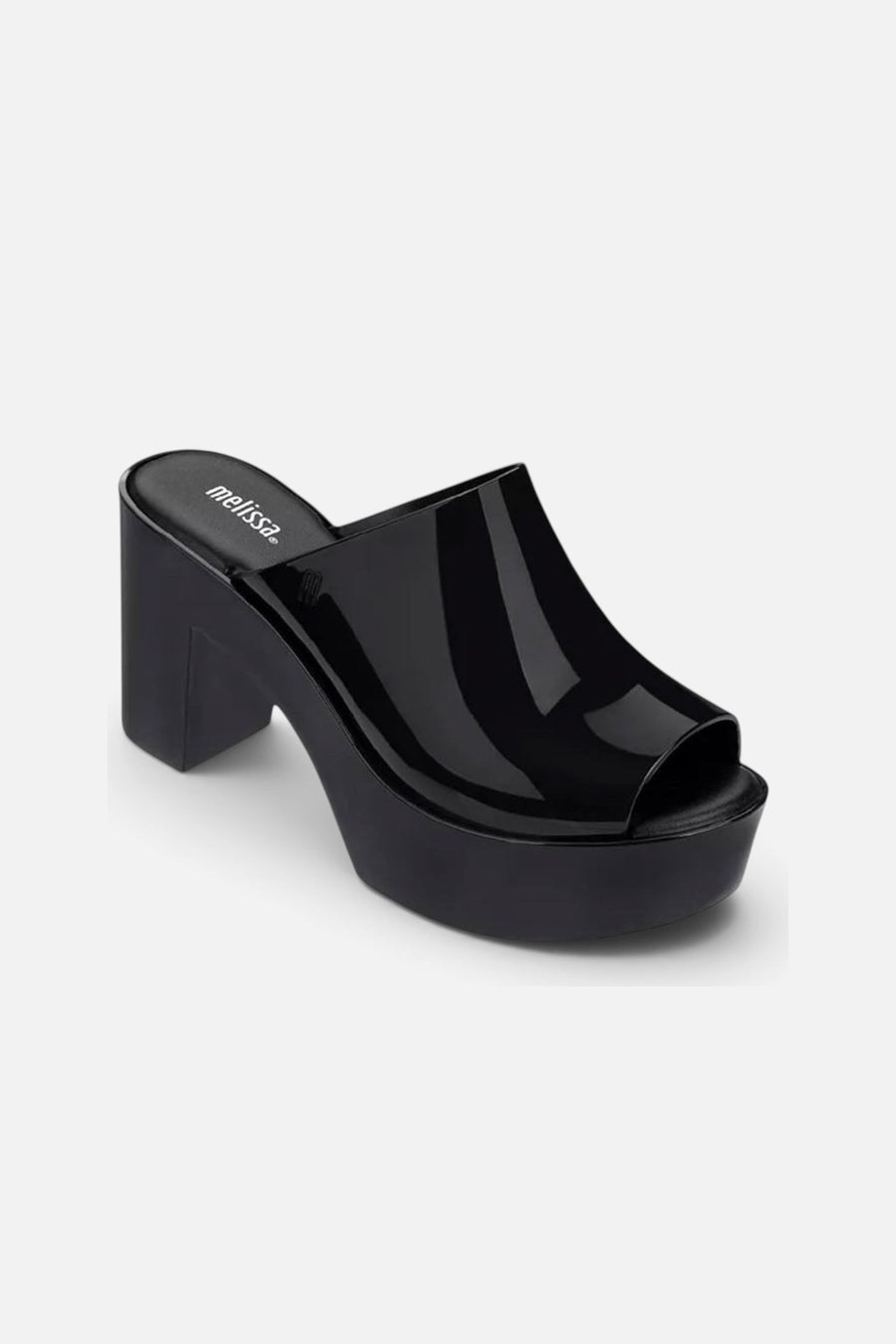 Melissa Platform Mule In Black – side view