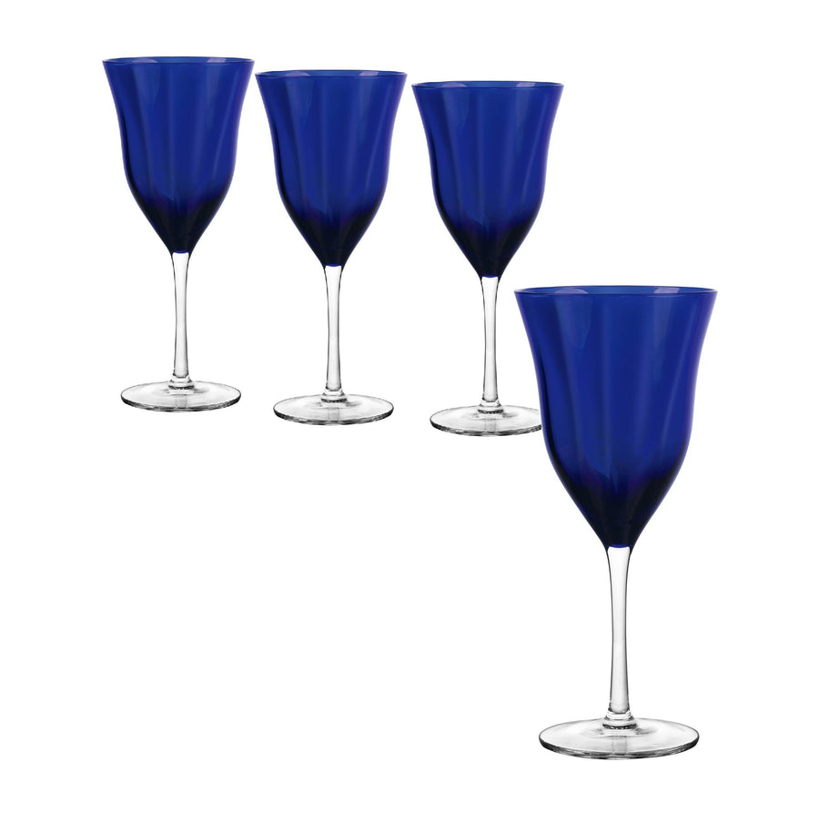 Meridian Cobalt Goblet, Set of 4 – back view