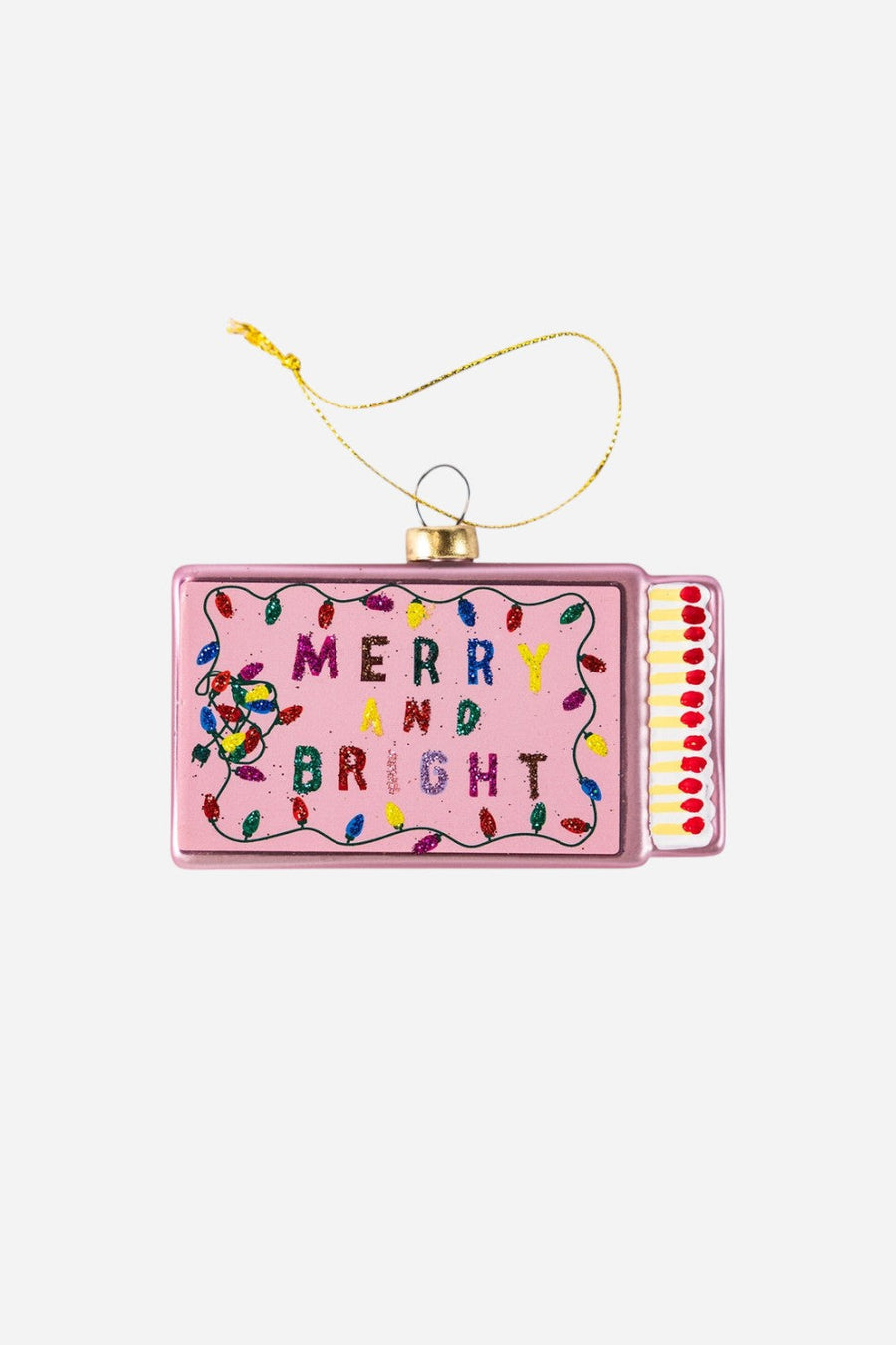 Merry & Bright Matchbook Ornament – front view
