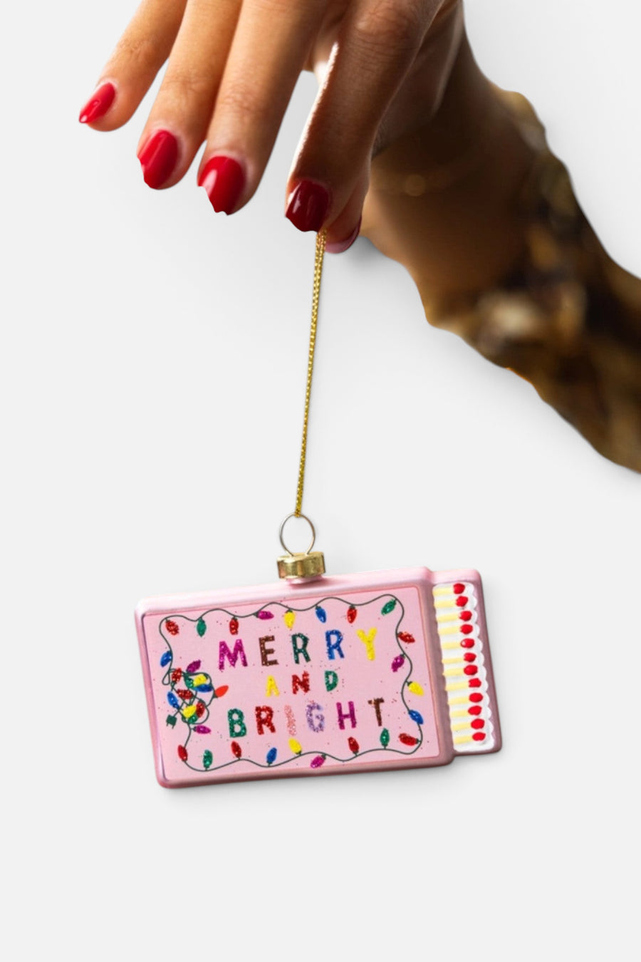 Merry & Bright Matchbook Ornament – side view