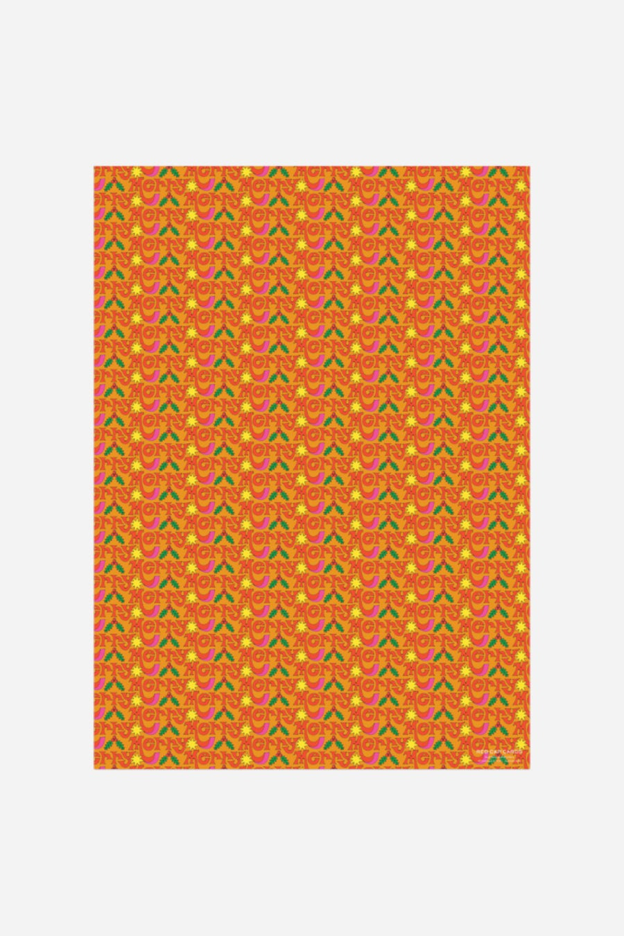 Merry Holiday Wrapping Paper – back view
