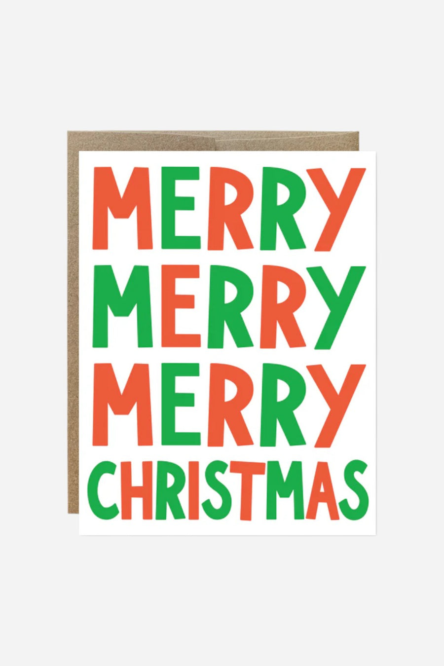 Merry Merry Christmas Greeting Card – front view