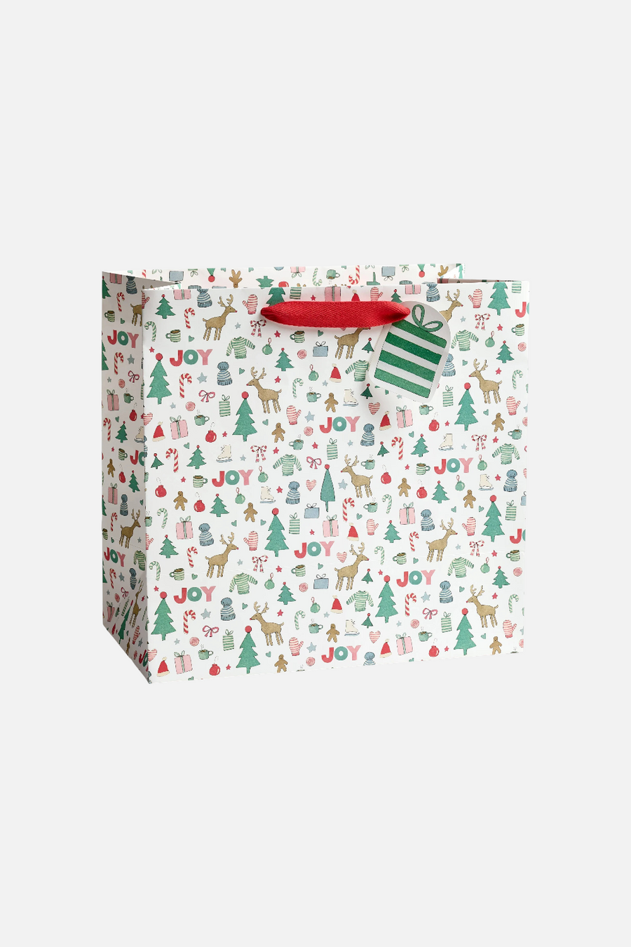 Merry Motif Gift Bag - Large – front view