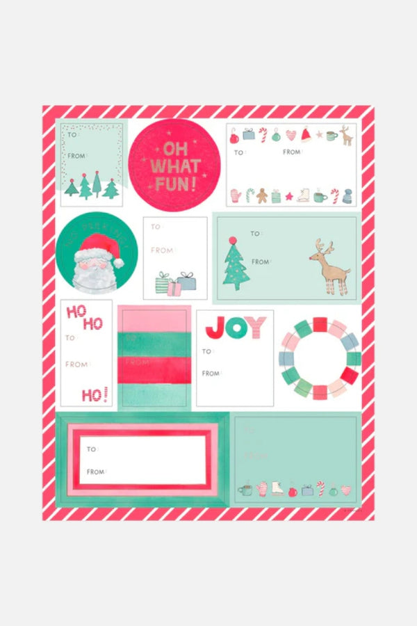 Merry Motif Gift Label Sticker Sheets