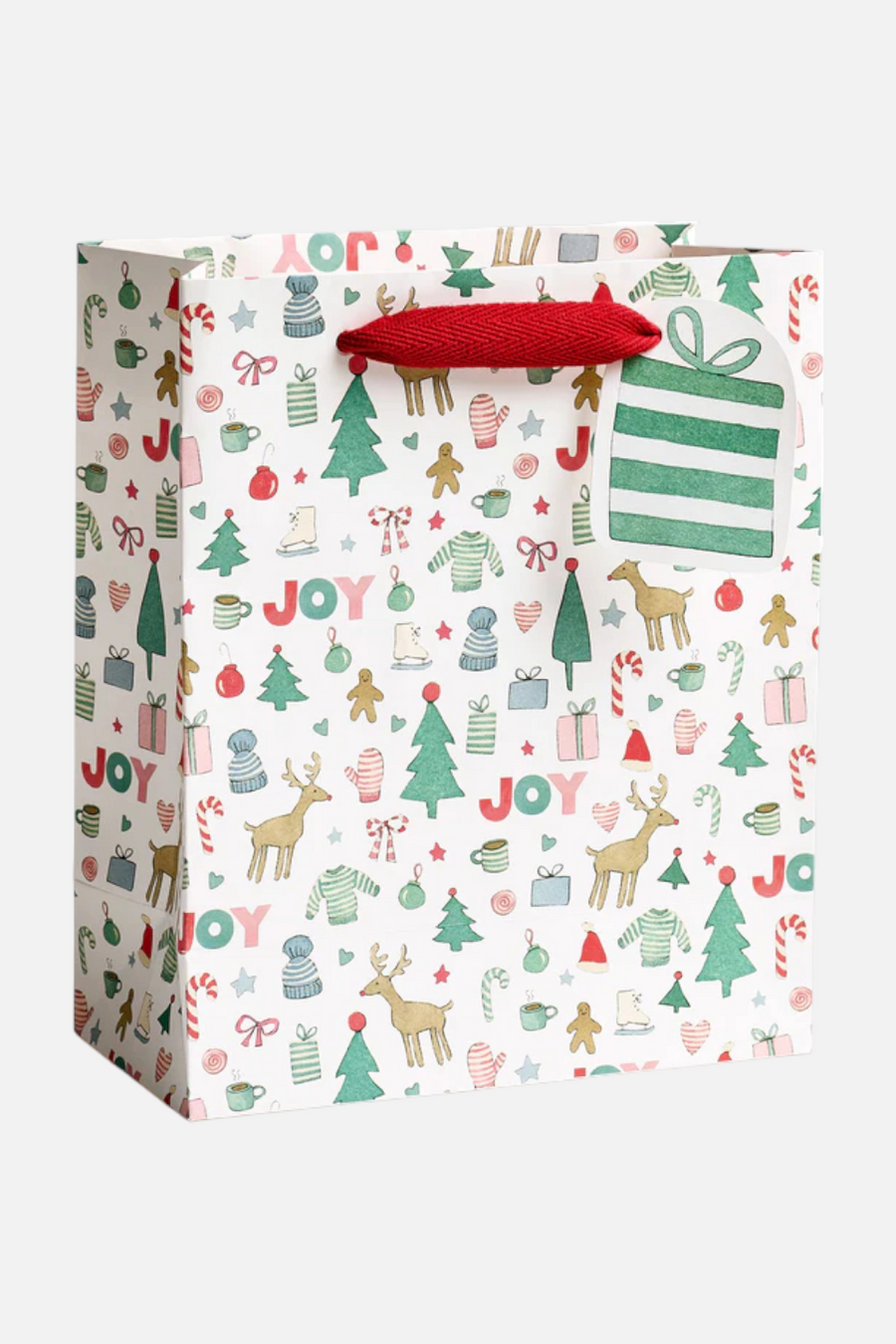 Merry Motif Medium Gift Bag – front view