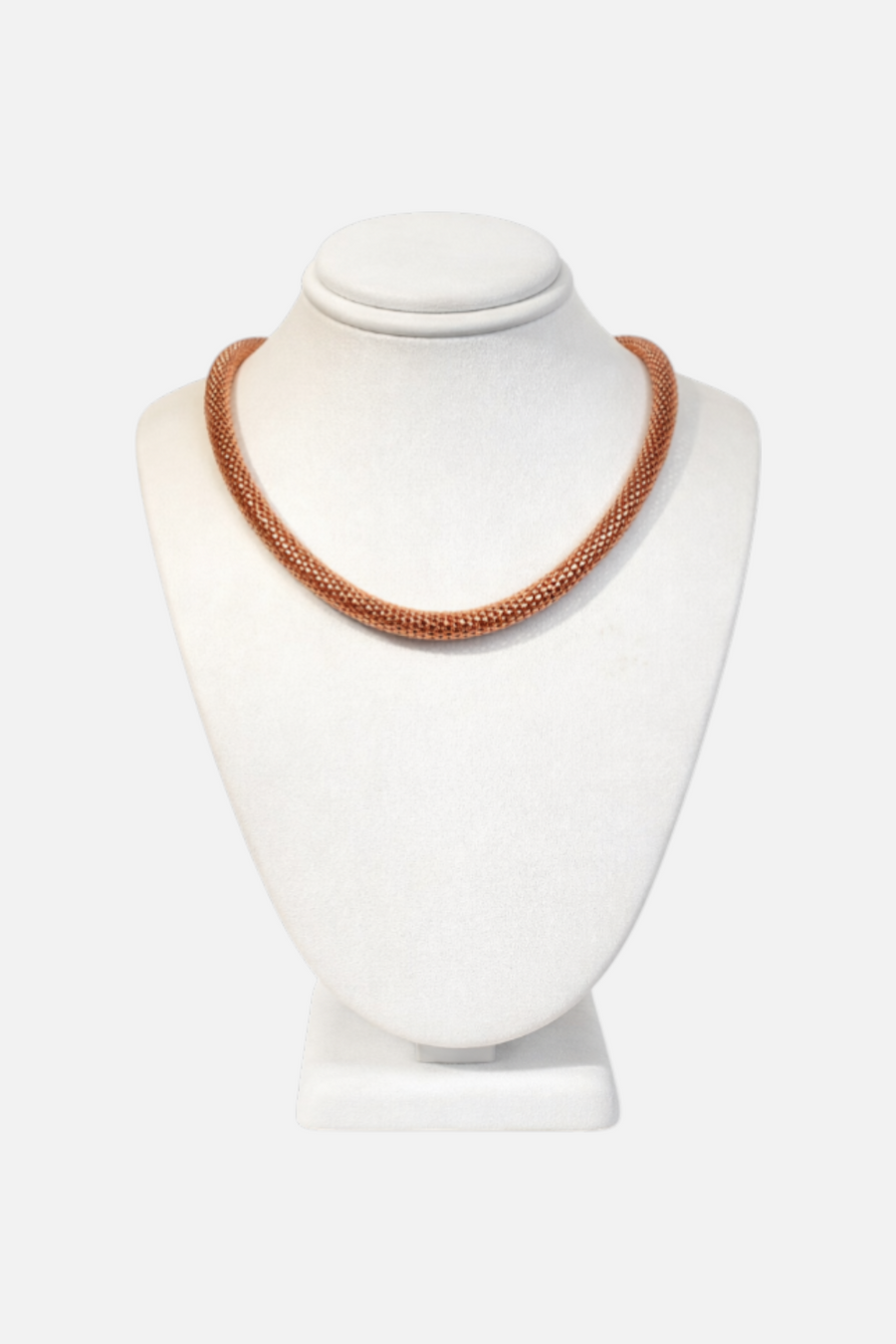 Paula Rosen Mesh Snake Rose Gold 20" Necklace