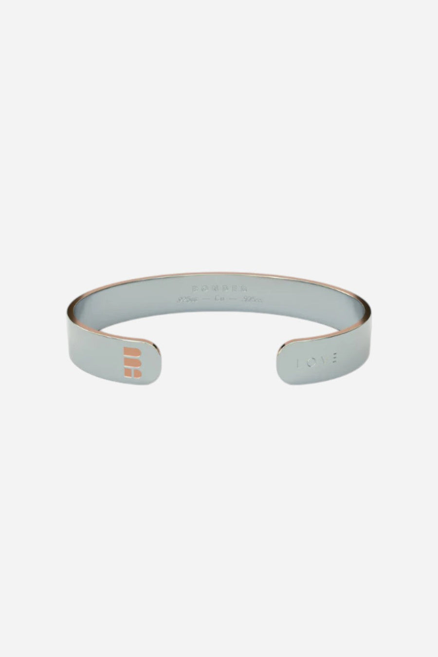 Metal Alchemist Love Bonded Cuff - Silver - S/M – back view