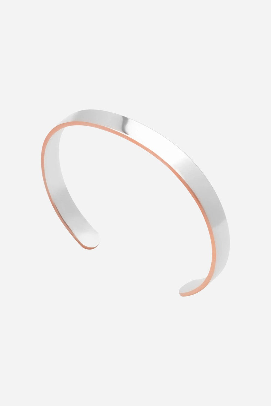 Metal Alchemist Signature Classic Bonded Cuff - Silver Thin - S/M – back view