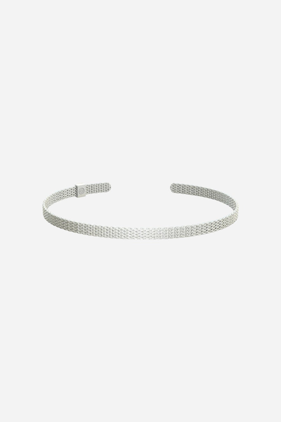 Metal Alchemist Woven Armor Cuff - Silver 4 MM – front view