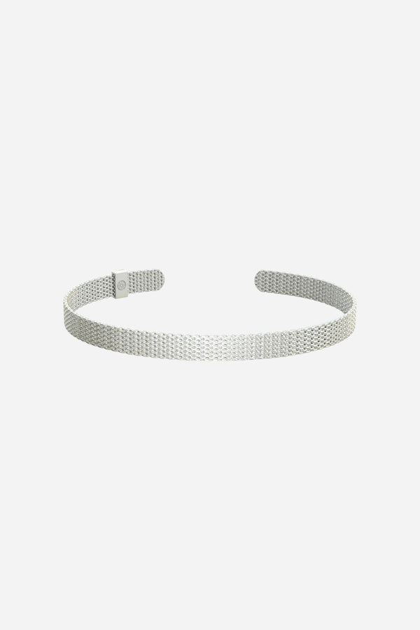 Metal Alchemist Woven Armor Cuff - Silver 6 MM