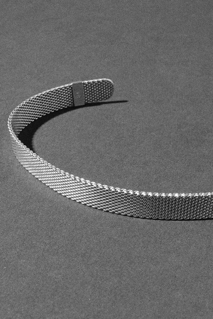 Metal Alchemist Woven Armor Cuff - Silver 8 MM – back view