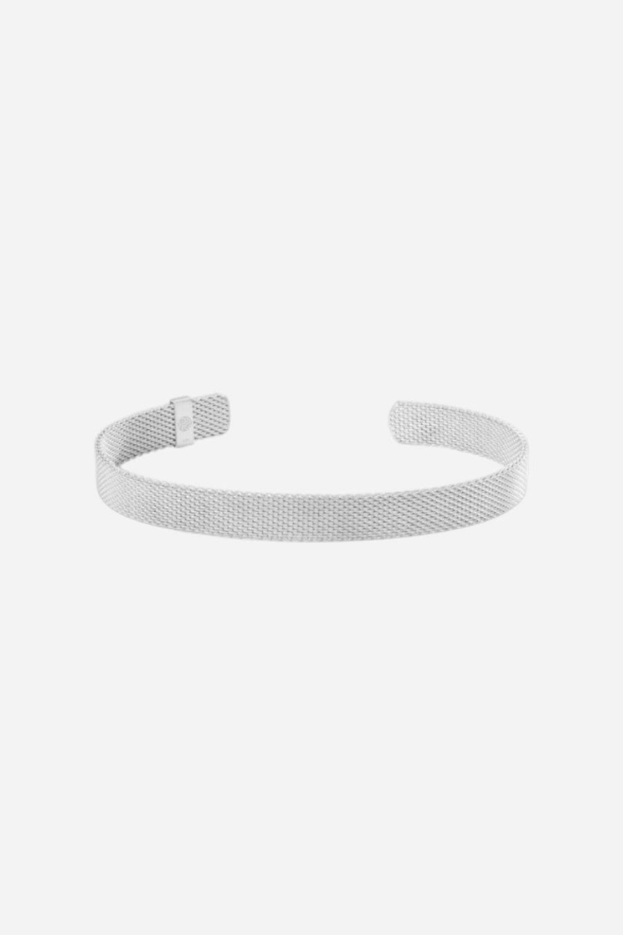 Metal Alchemist Woven Armor Cuff - Silver 8 MM – front view