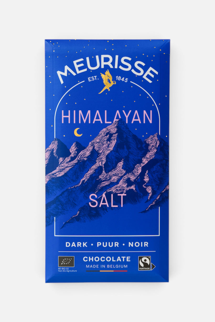 Meurisse Dark 73% Chocolate with Himalayan Salt – front view