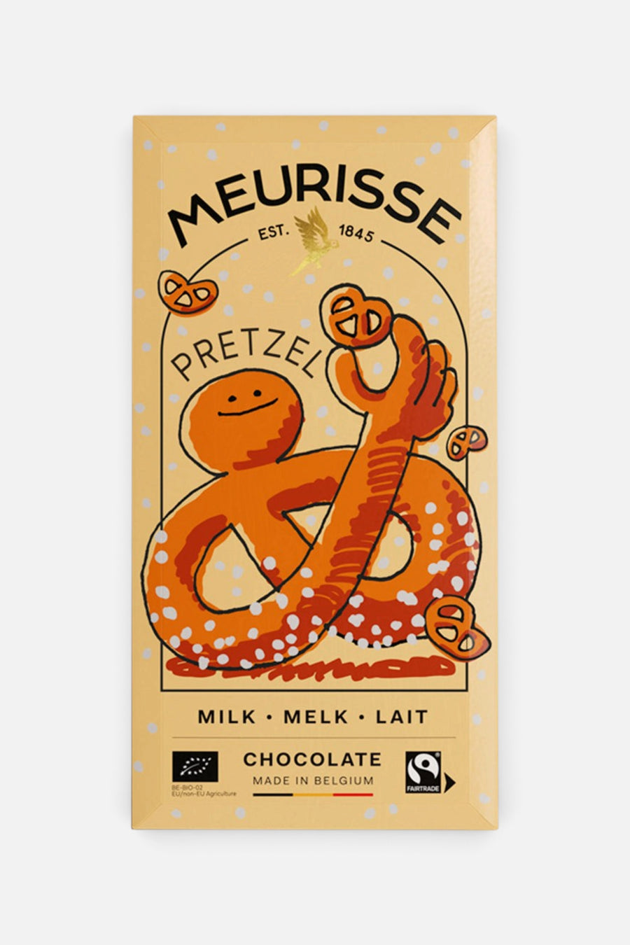 Meurisse Milk 39% Chocolate with Pretzels – alternate