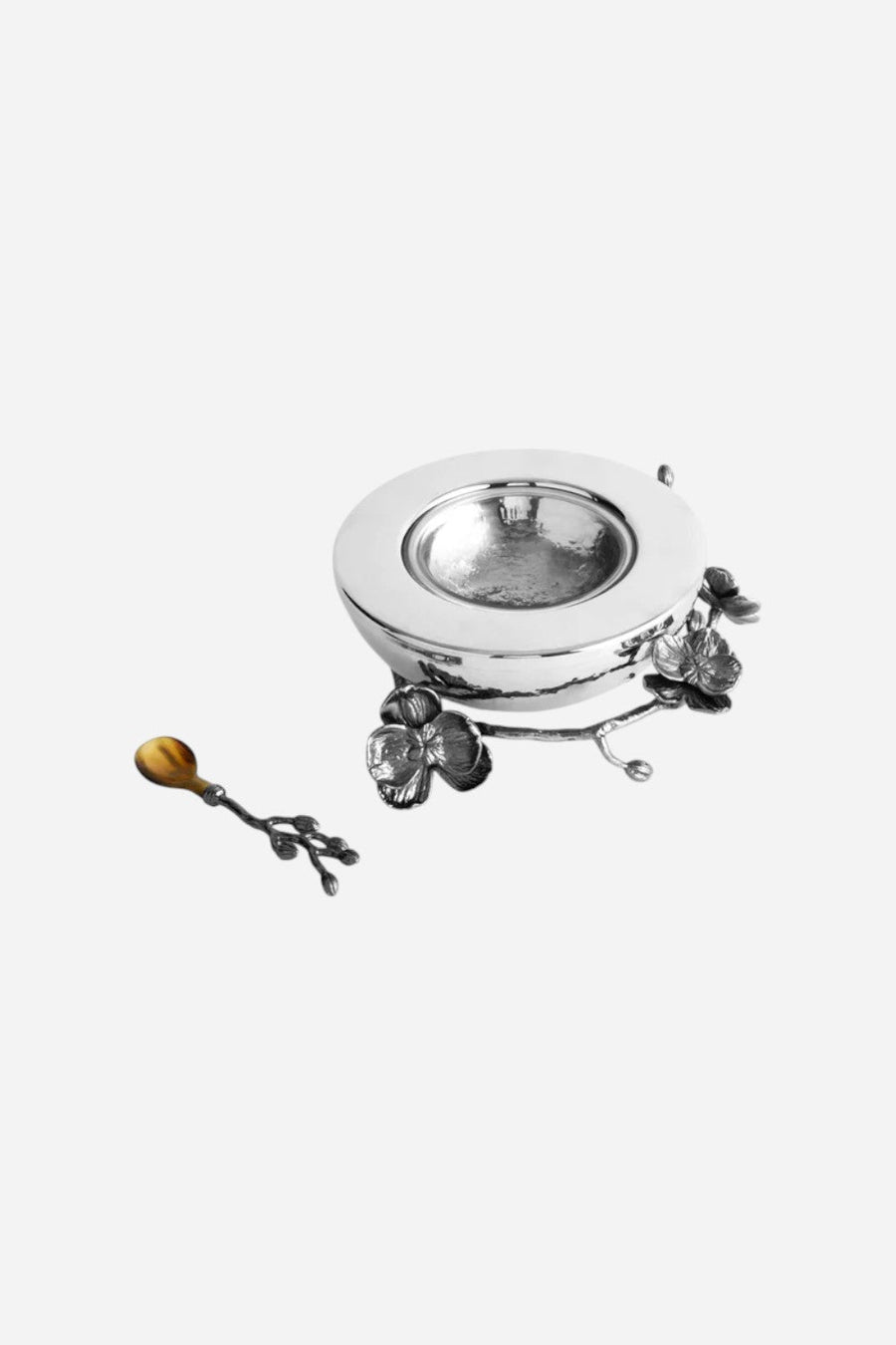 Michael Aram Black Orchid Caviar Dish with Spoon – back view