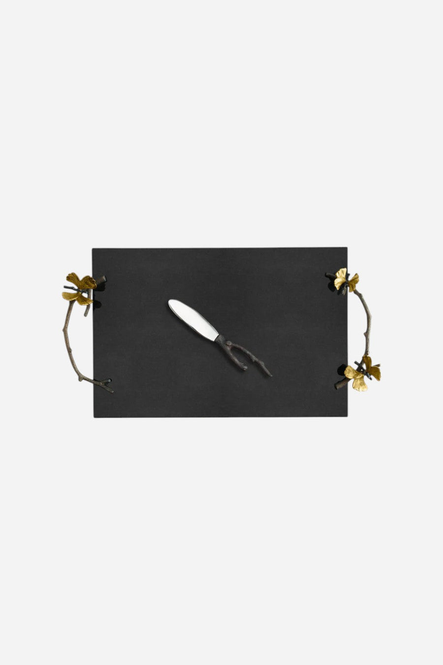 Michael Aram Butterfly Gingko Granite Cheese Board with Knife – back view