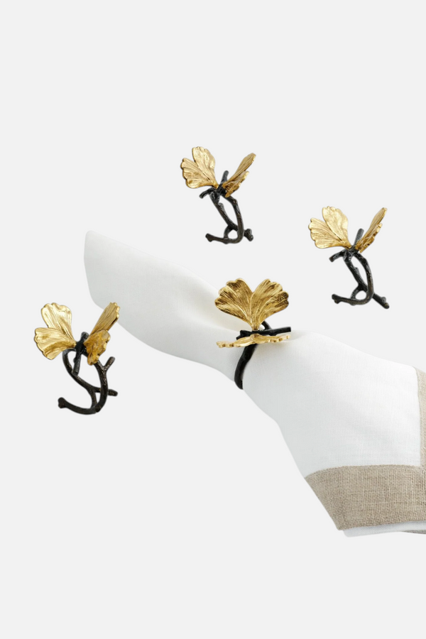 Michael Aram Butterfly Gingko Napkin Ring Set of 4