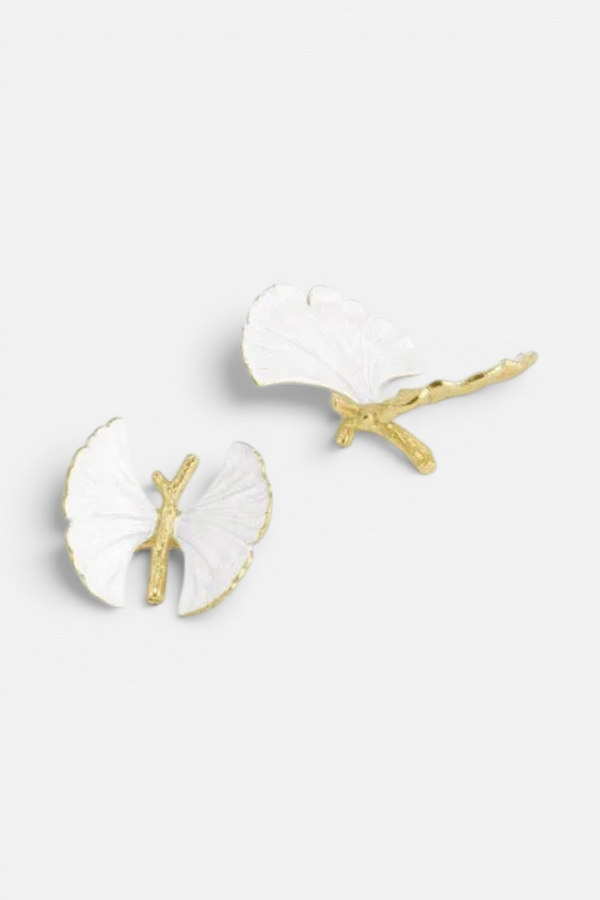 Michael Aram Butterfly Ginkgo Gold Decorative Objects, Set of 2