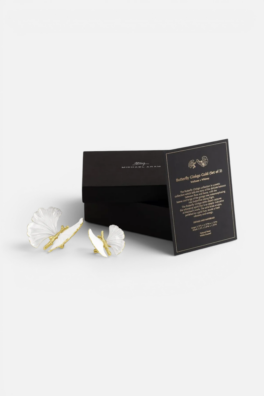Michael Aram Butterfly Ginkgo Gold Decorative Objects, Set of 2 – side view