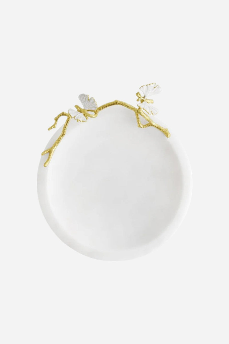Michael Aram Butterfly Ginkgo Gold Trinket Dish – side view