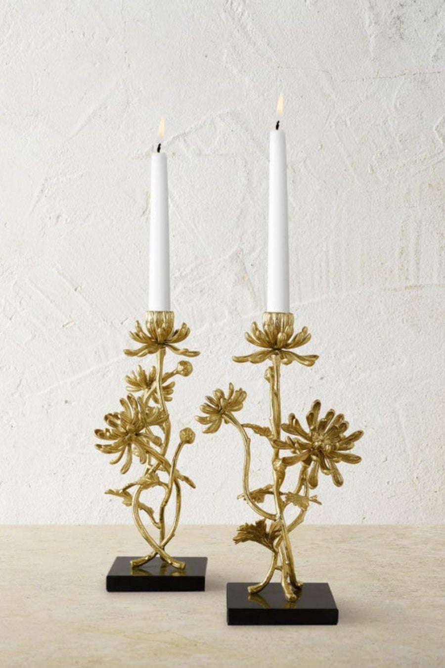 Michael Aram Dahlia Tall Candleholders S/2 – flat lay