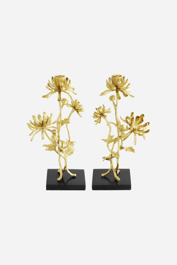Michael Aram Dahlia Tall Candleholders S/2