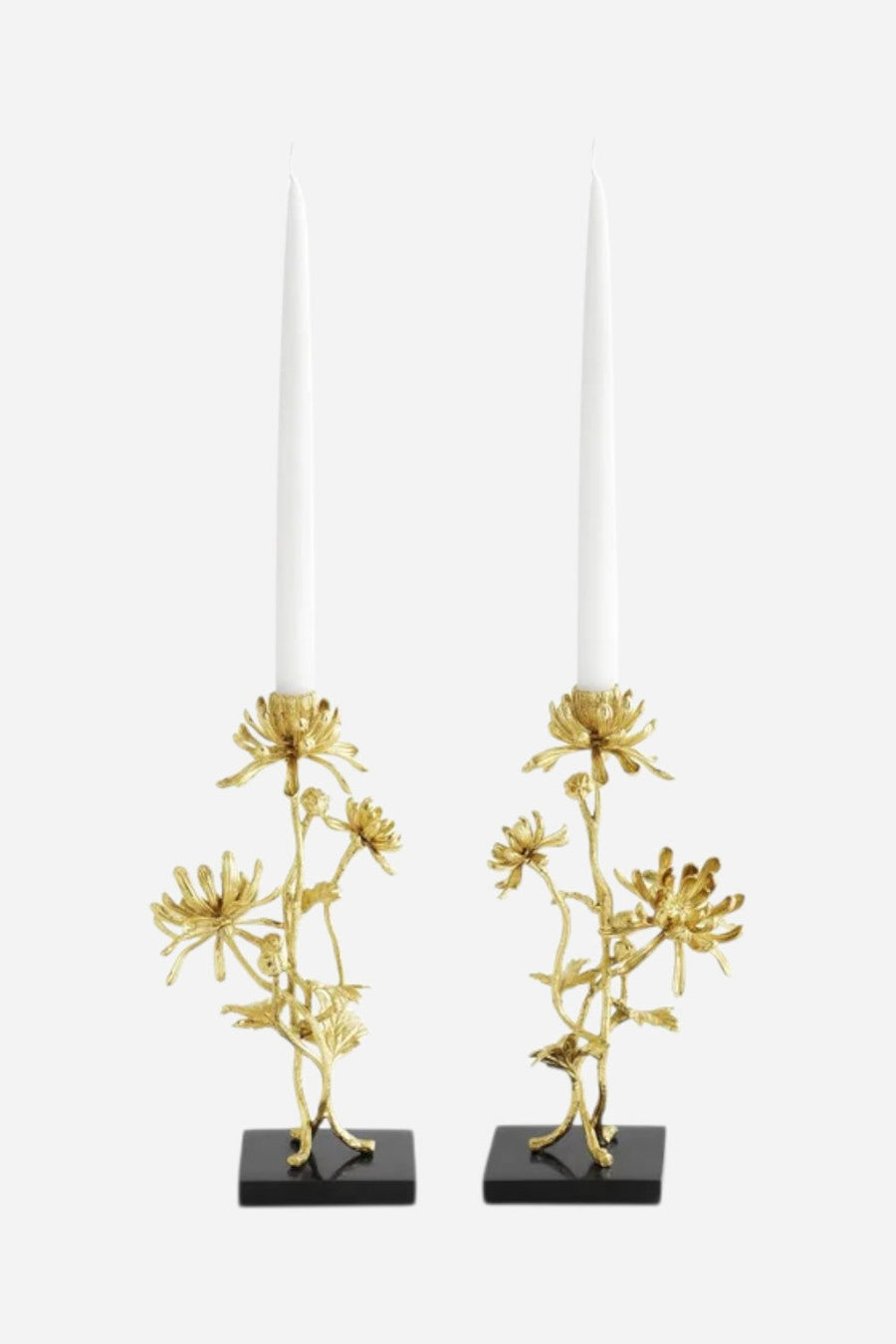 Michael Aram Dahlia Tall Candleholders S/2 – side view