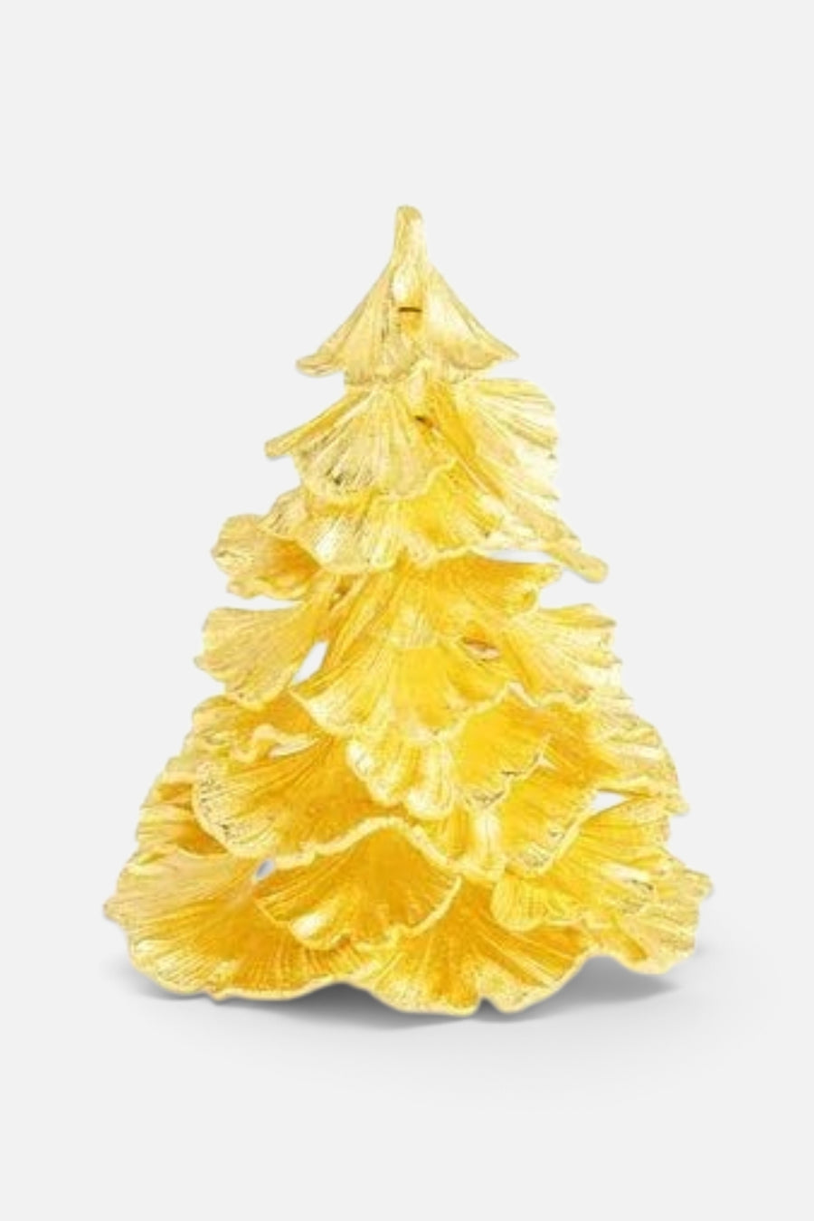 Michael Aram Ginkgo Christmas Tree in Gold, Large – front view