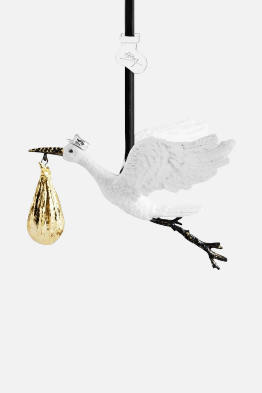 Michael Aram Gold & White Stork Ornament – detail