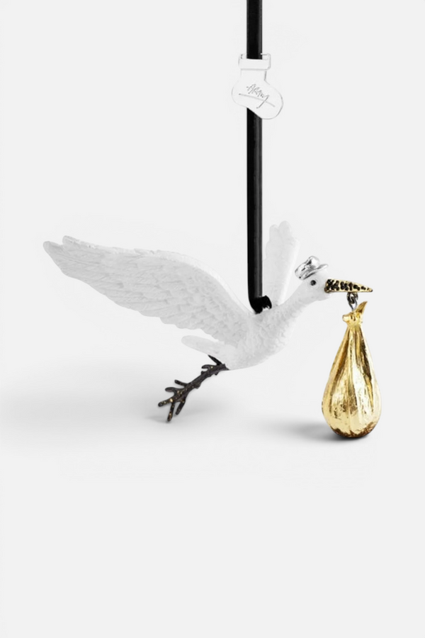 Michael Aram Gold & White Stork Ornament