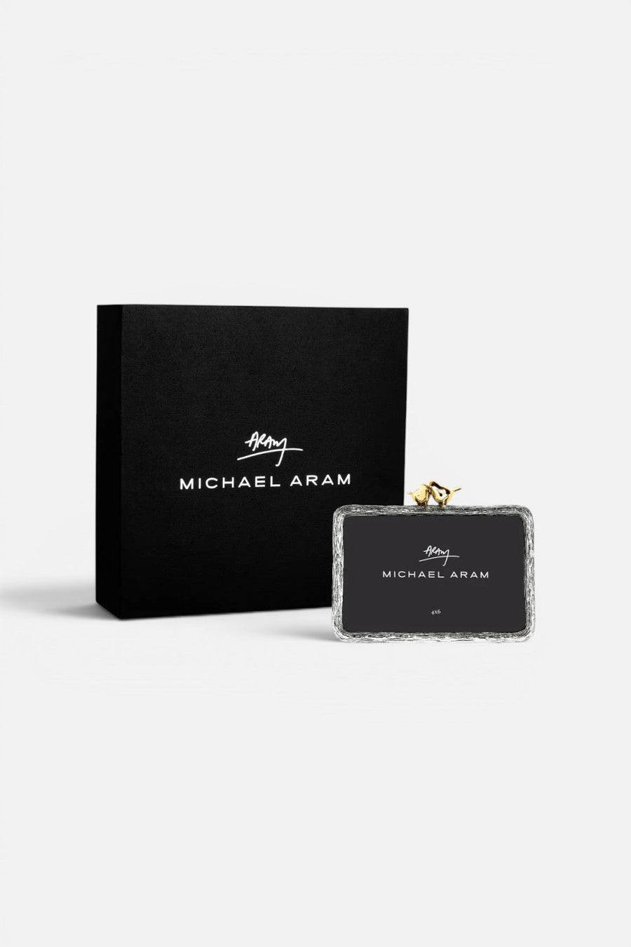 Michael Aram Lovebirds 4X6 Picture Frame in Silver & Gold – back view
