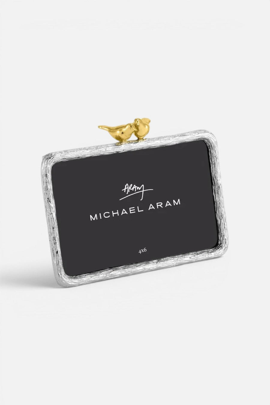 Michael Aram Lovebirds 4X6 Picture Frame in Silver & Gold – detail