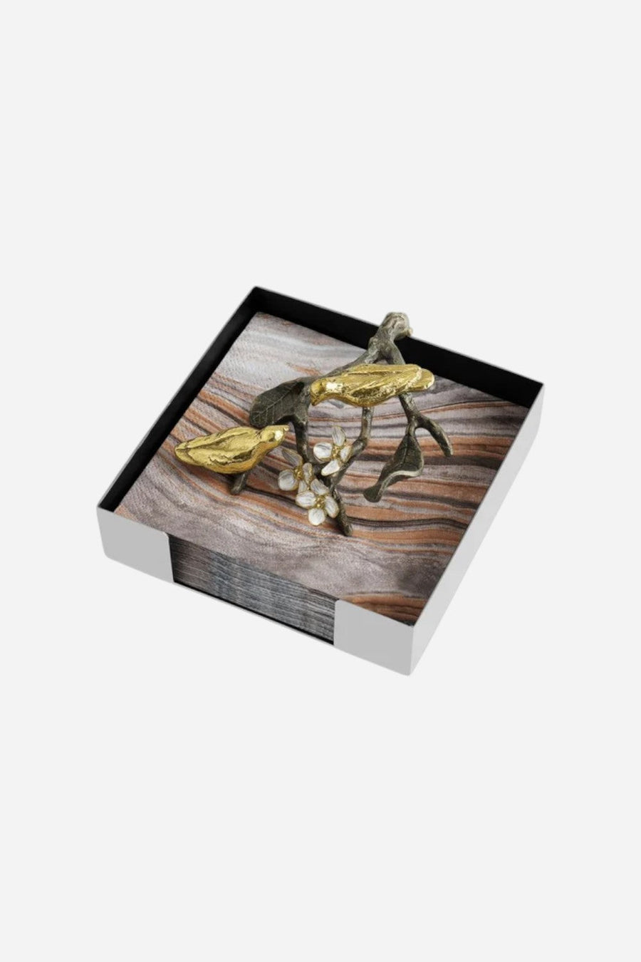 Michael Aram Lovebirds Cocktail Napkin Holder – back view