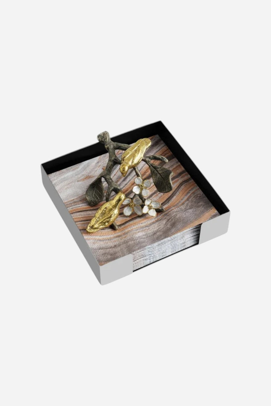 Michael Aram Lovebirds Cocktail Napkin Holder – side view