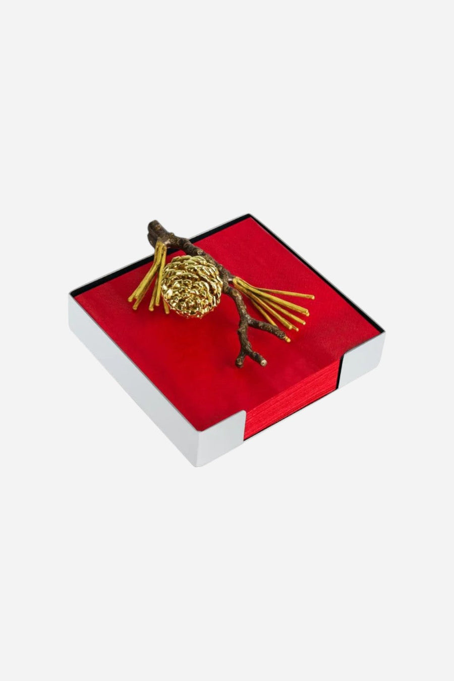 Michael Aram Pine Cone Cocktail Napkin Holder – back view