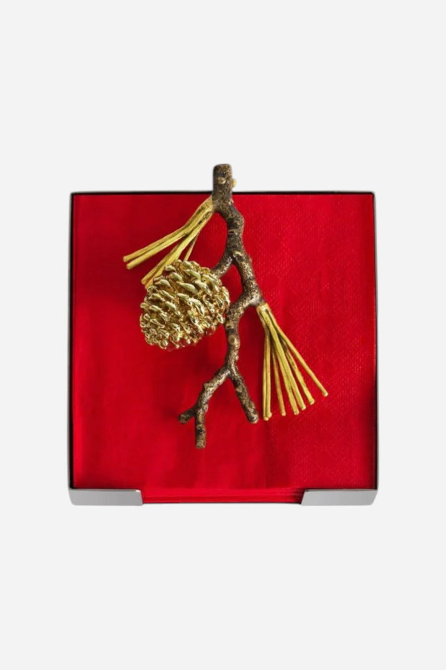 Michael Aram Pine Cone Cocktail Napkin Holder – side view