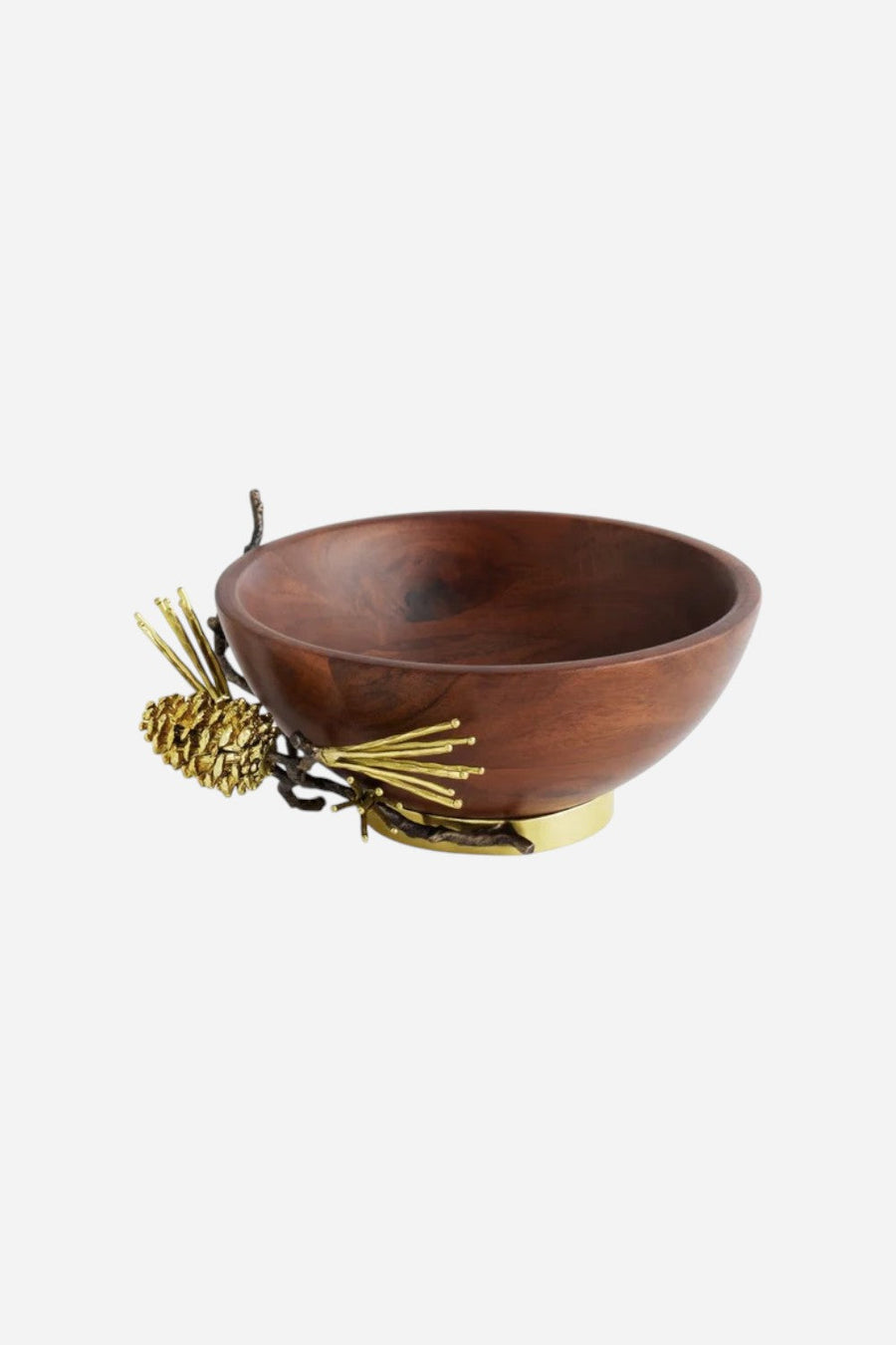 Michael Aram Pine Cone Wood Bowl - Small – back view