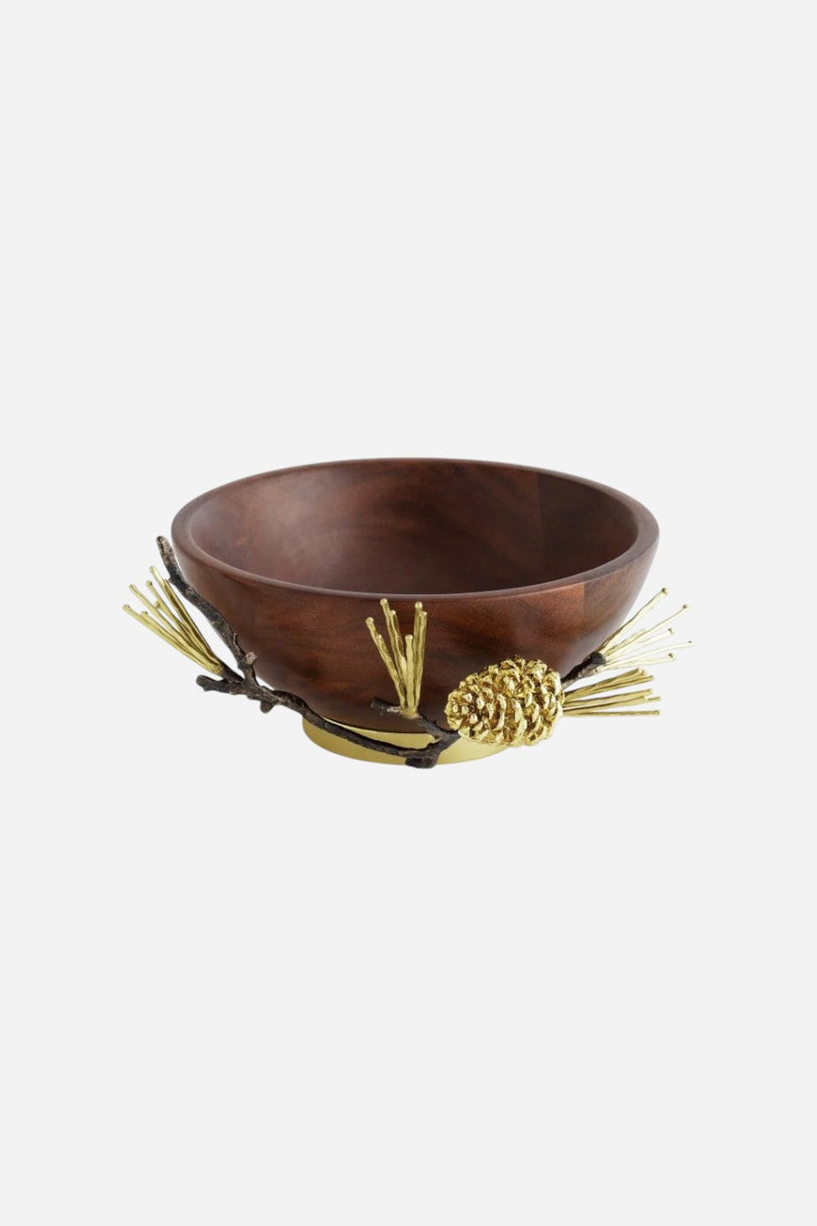 Michael Aram Pine Cone Wood Bowl - Small – front view