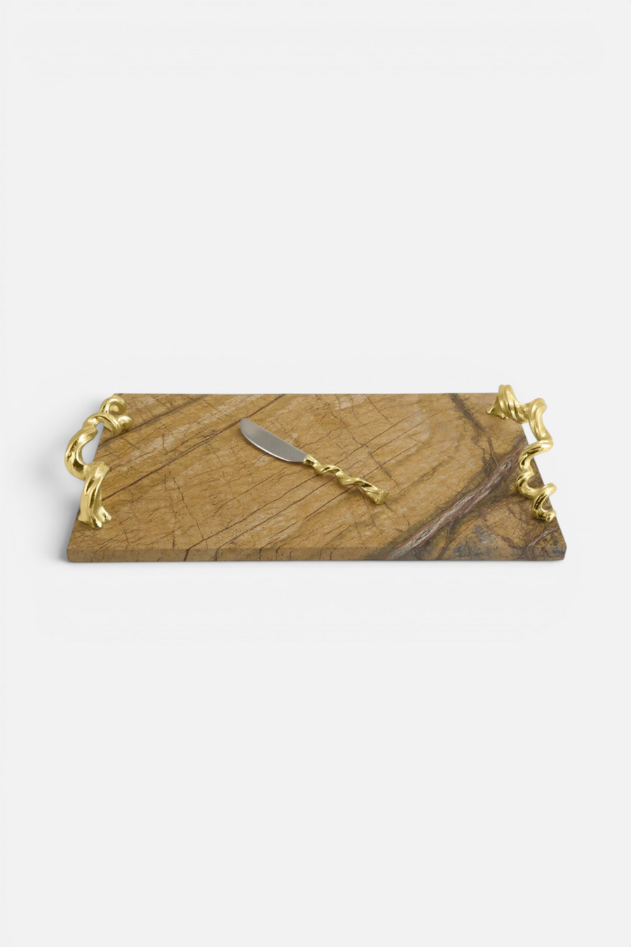 Michael Aram Vine Extra Large Cheese Board with Knife – front view