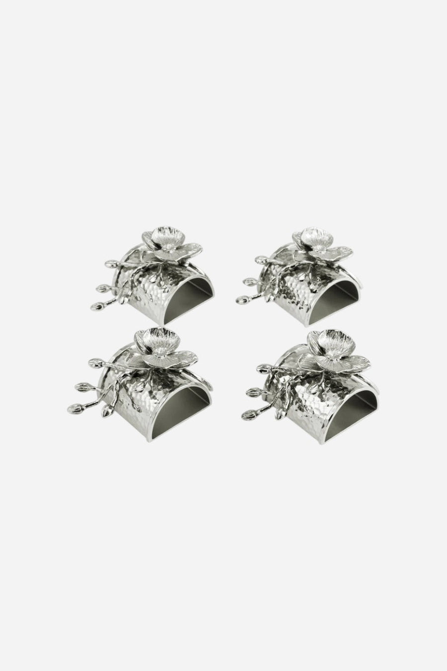 Michael Aram White Orchid Napkin Ring Set – side view