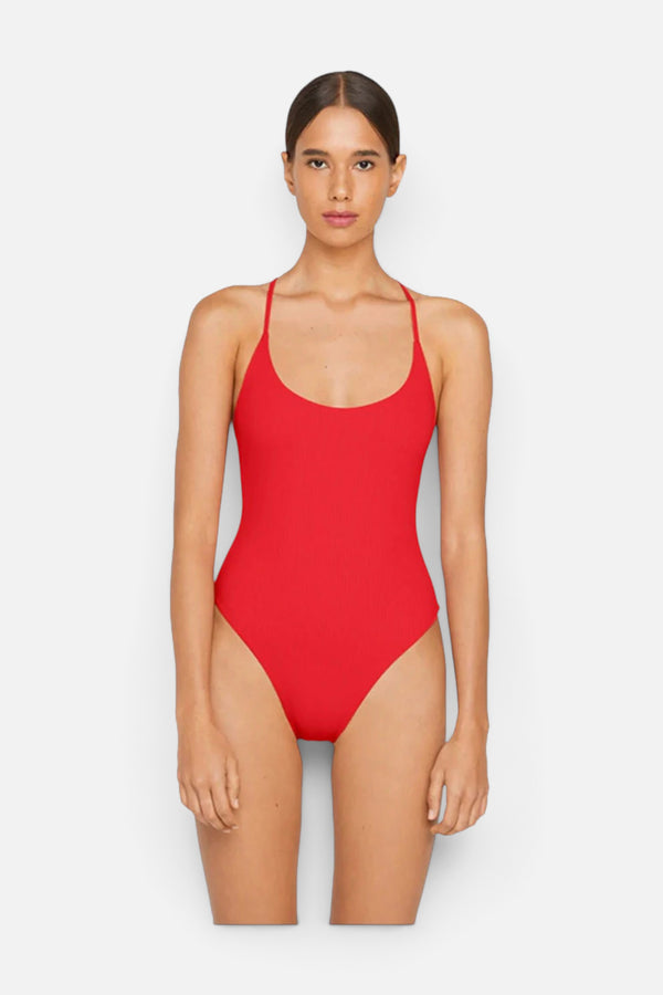 Mikoh Doms Ribbed One Piece In Poppy