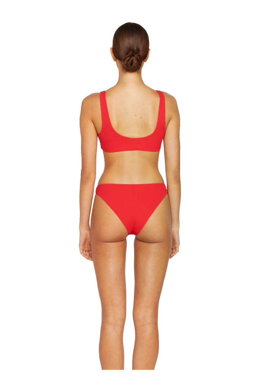 Mikoh Lona Bottoms In Ribbed Poppy – back view