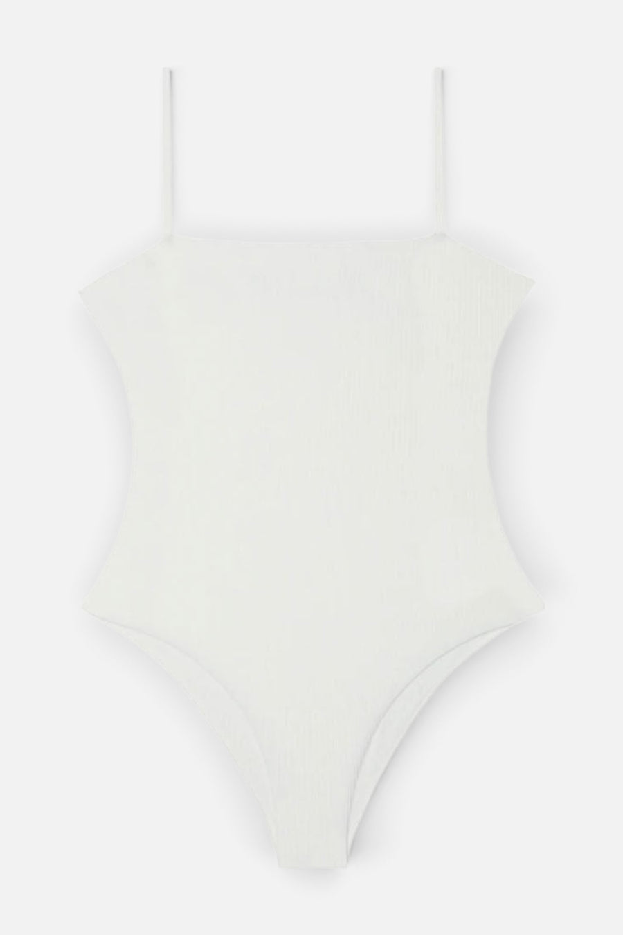 Mikoh Osso One Piece In Ribbed Ecru – front view