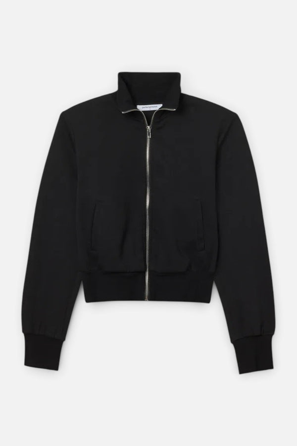 Perfect White Tee Milana Track Jacket in True Black
